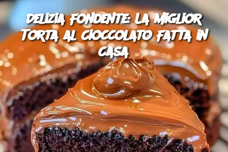 Delizia Fondente: La Miglior Torta al Cioccolato Fatta in Casa