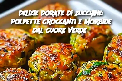 Delizie Dorate di Zucchine: Polpette Croccanti e Morbide dal Cuore Verde 