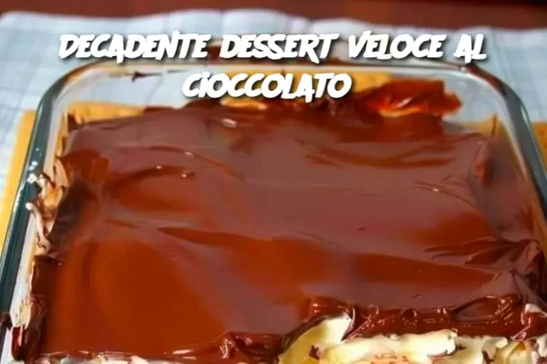 Decadente dessert veloce al cioccolato 