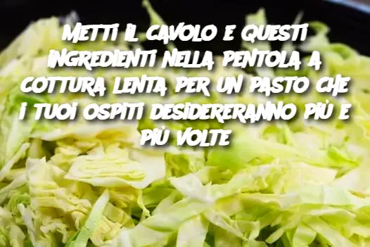 Metti il ​​cavolo e questi ingredienti nella pentola a cottura lenta per un pasto che i tuoi ospiti desidereranno più e più volte