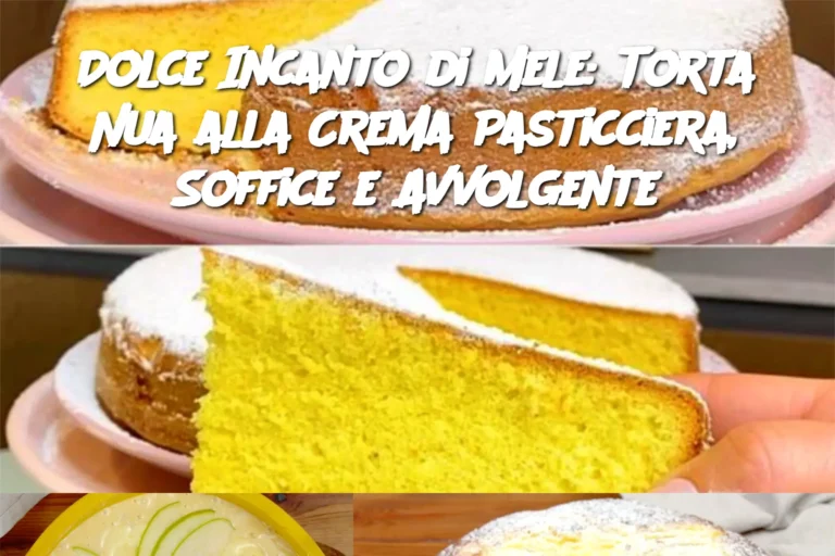 Dolce Incanto di Mele: Torta Nua alla Crema Pasticciera, Soffice e Avvolgente