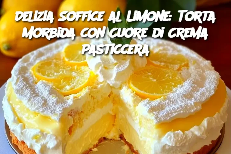 Delizia Soffice al Limone: Torta Morbida con Cuore di Crema Pasticcera