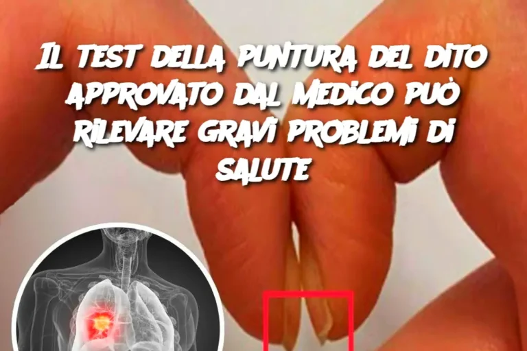 Il test della puntura del dito approvato dal medico può rilevare gravi problemi di salute