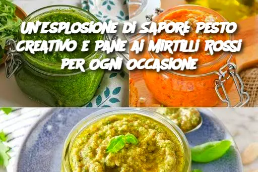 Un’Esplosione di Sapori: Pesto Creativo e Pane ai Mirtilli Rossi per Ogni Occasione