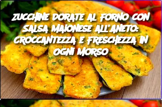 Zucchine Dorate al Forno con Salsa Maionese all’Aneto: Croccantezza e Freschezza in Ogni Morso