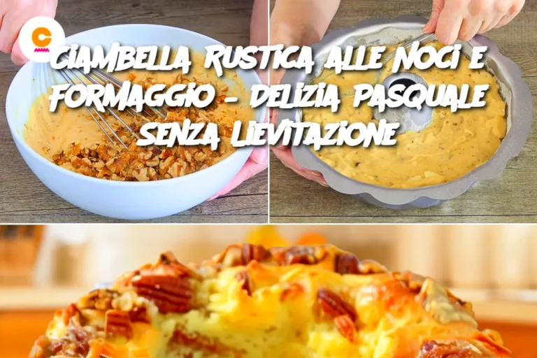 Ciambella Rustica alle Noci e Formaggio – Delizia Pasquale Senza Lievitazione