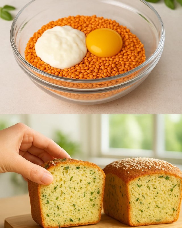 Pane Proteico alle Lenticchie Rosse ed Erbe: Senza Farina, Ricco di Gusto