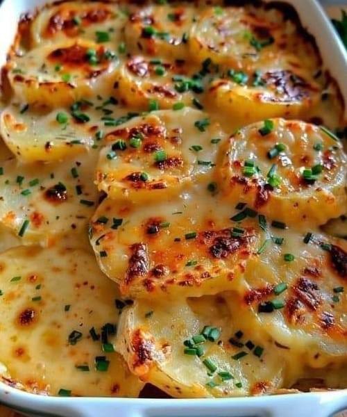 Gratin di patate filante al cuore di formaggio: il segreto per un contorno irresistibile"