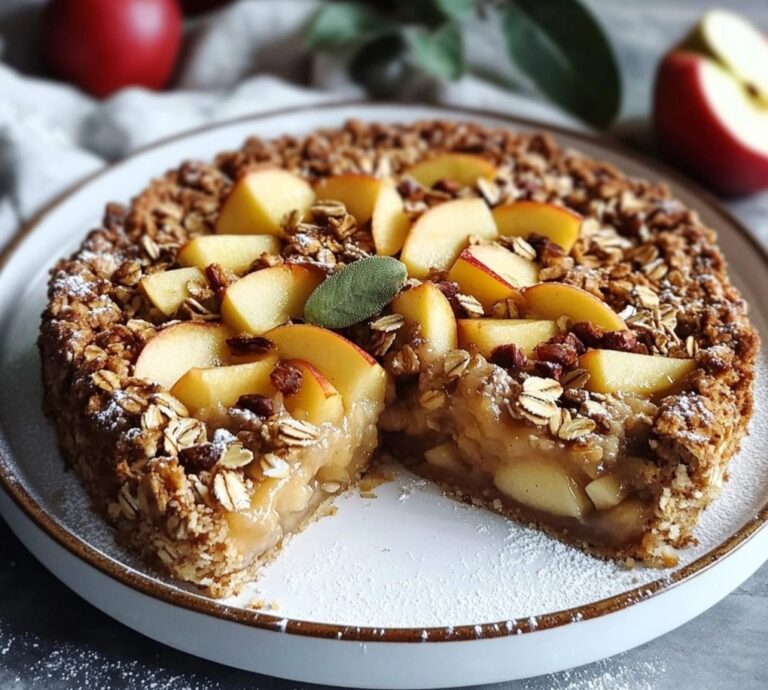 Dolce Risveglio: Torta Leggera all’Avena, Mele e Uvetta Senza Glutine