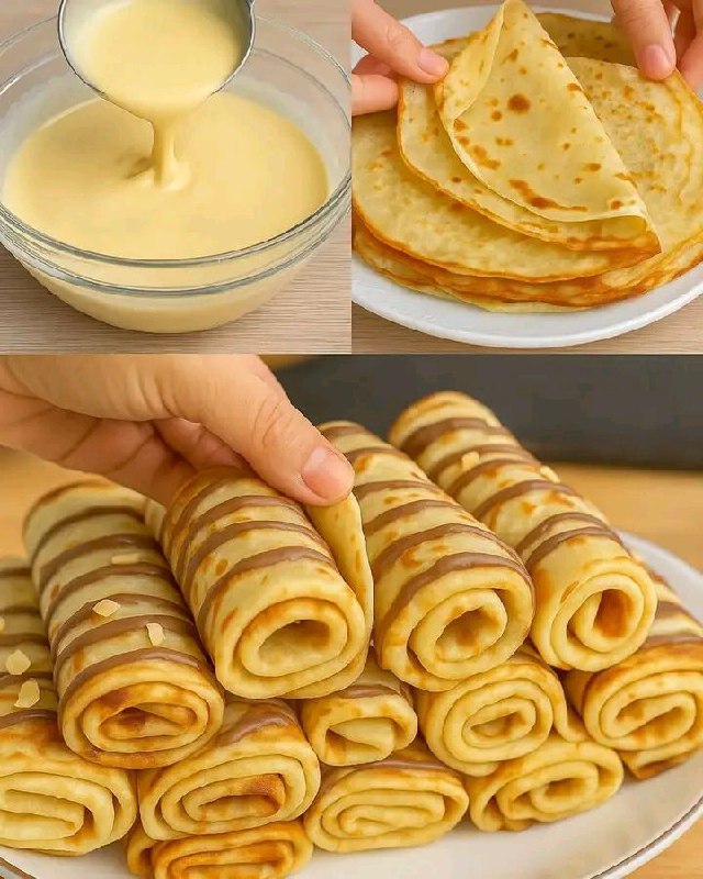 Gioia al Cioccolato: Crêpes Morbide Arrotolate per una Dolce Coccola"