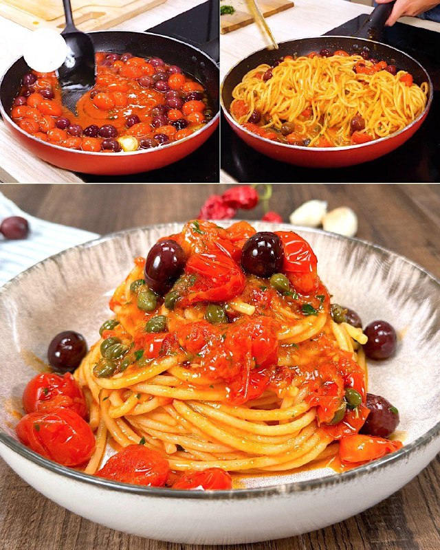 Spaghetti alla Puttanesca Cremosi come Mai Prima: Il Segreto Nascosto nella Salsa! 