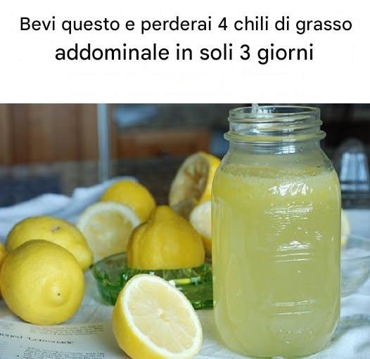Elimina il grasso addominale in 3 giorni con questa bevanda naturale miracolosa"
