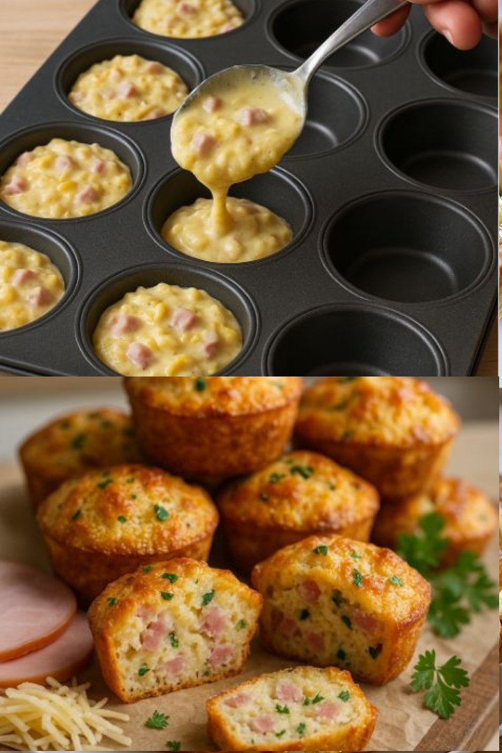 Muffin Rustici al Prosciutto e Formaggio: Soffici Delizie Salate in 30 Minuti"