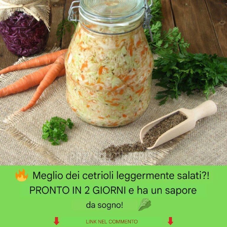 della ricetta del cavolo cappuccio giovane e leggermente salato