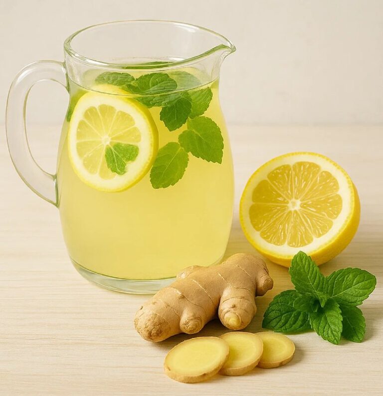 Acqua Detox Menta, Zenzero e Limone: Il Segreto Naturale per Sentirti Leggera e Piena di Energia