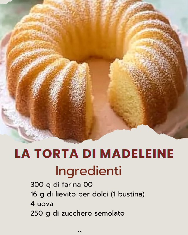 Delizia al Limone: La Soffice Torta Madeleine dal Profumo Mediterraneo"