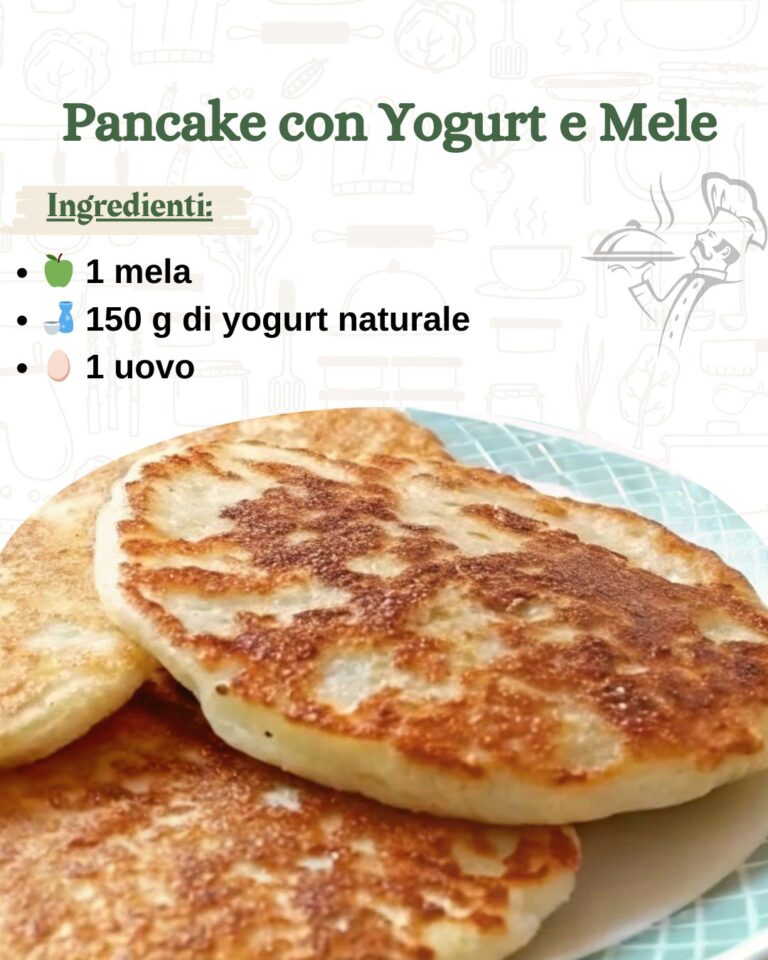 Dolce Soffice Risveglio: Pancake allo Yogurt e Mela Grattugiata