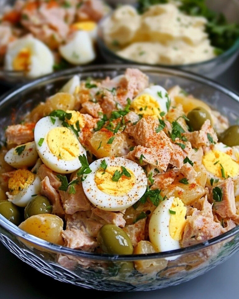"Insalata rustica di patate, tonno e uova: il sapore della semplicità mediterranea"