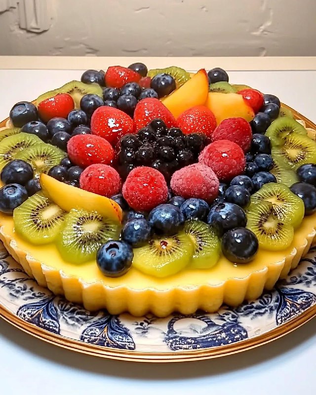 Crostata di Frutta Arcobaleno: Un Trionfo di Colori e Gusto per Ogni Occasione” 