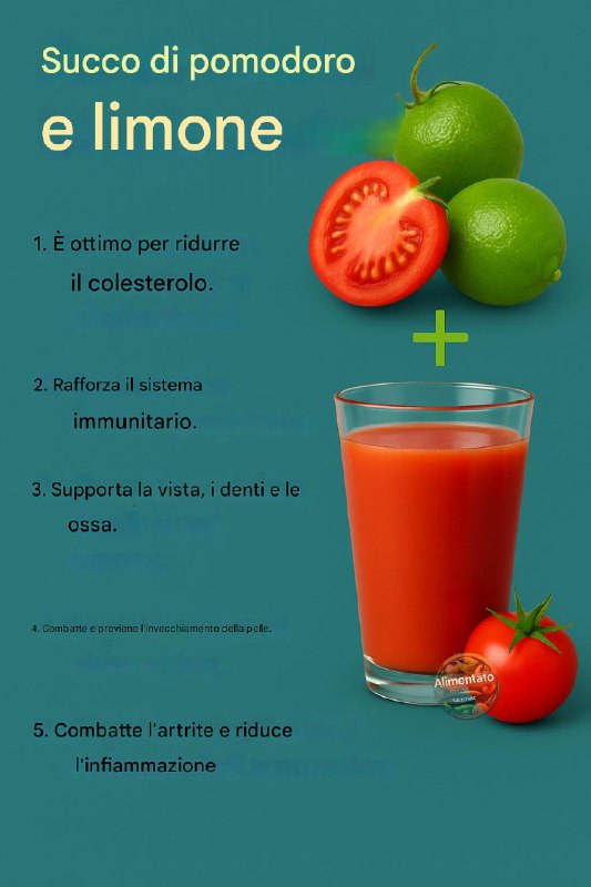 "Succo Vitalità: Il Mix Fresco di Pomodoro e Limone che Rigenera il Tuo Corpo"