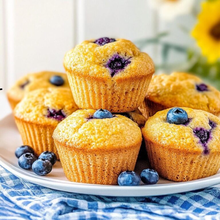 Muffin Dorati al Mais con Cuore di Mirtilli: Soffici Delizie dal Forno”
