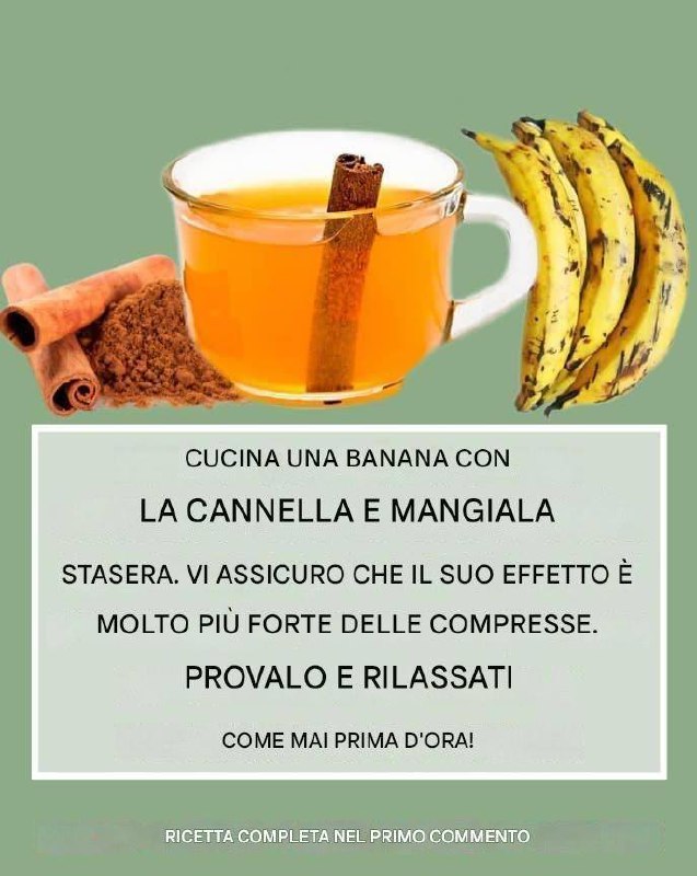 "Il Rimedio della Buonanotte: Banana Calda alla Cannella, l’Alternativa Naturale ai Farmaci"