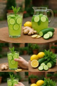 Acqua Detox Rivitalizzante al Cetriolo, Zenzero, Menta e Limone: Il Segreto per una Freschezza Naturale Quotidiana 🌿