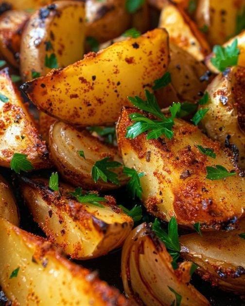 Crispy al Forno: Patate e Cipolle Fritte Senza Olio in Padella