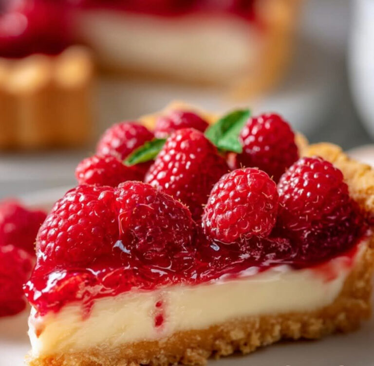 Crostata cremosa al mascarpone e lamponi