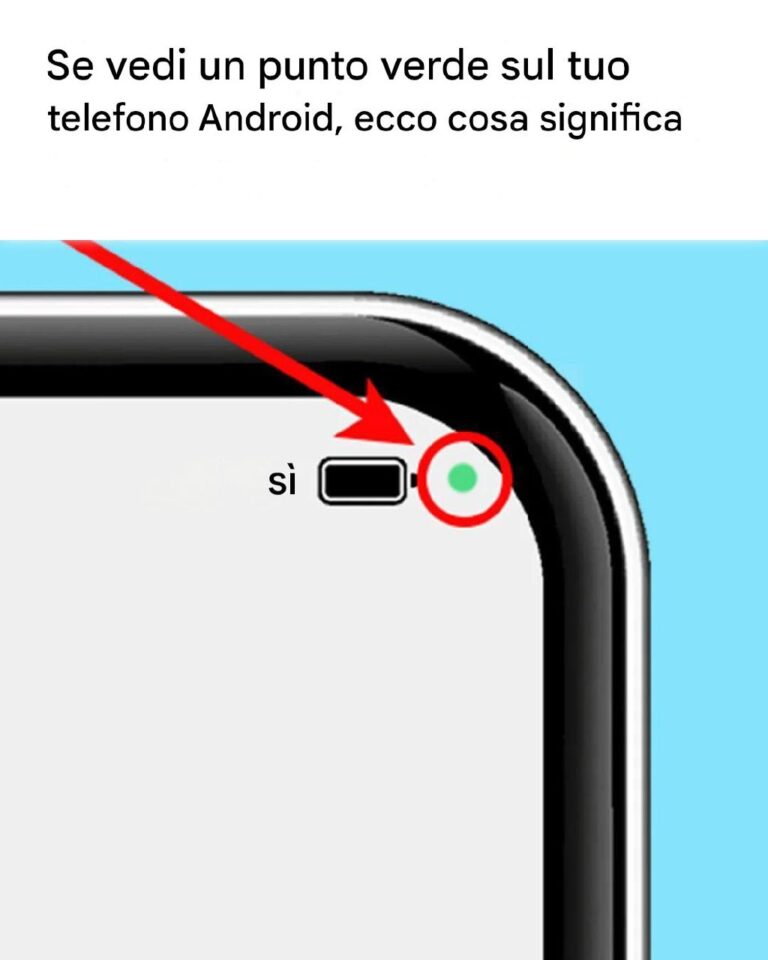 Vedi un punto verde sul tuo telefono Android? Ecco cosa significa