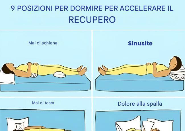 9 posizioni per dormire per accelerare il recupero