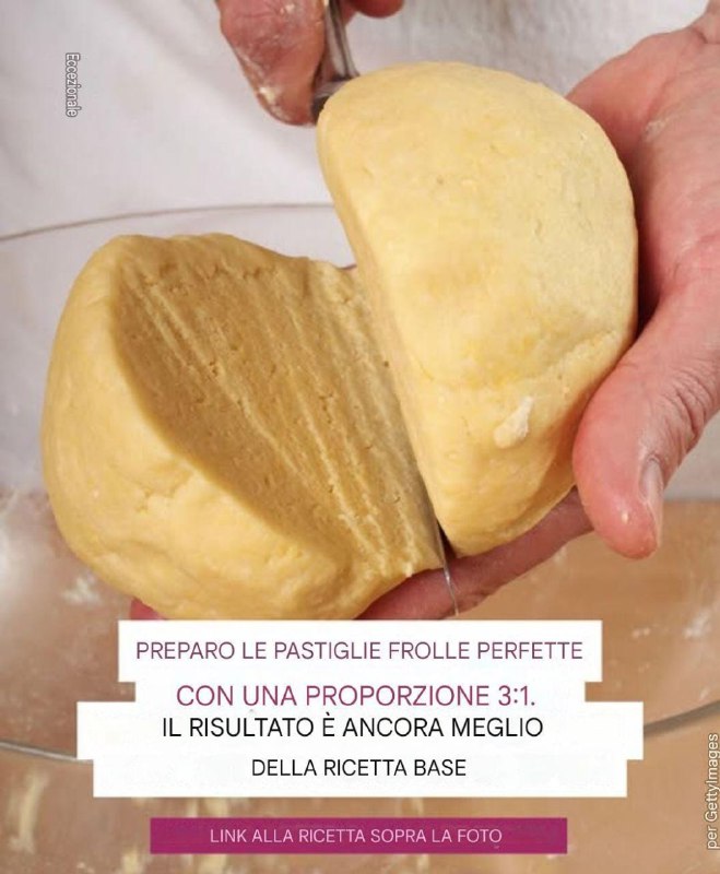Di recente ho preparato la pasta frolla con questa ricetta ed è venuta perfetta.