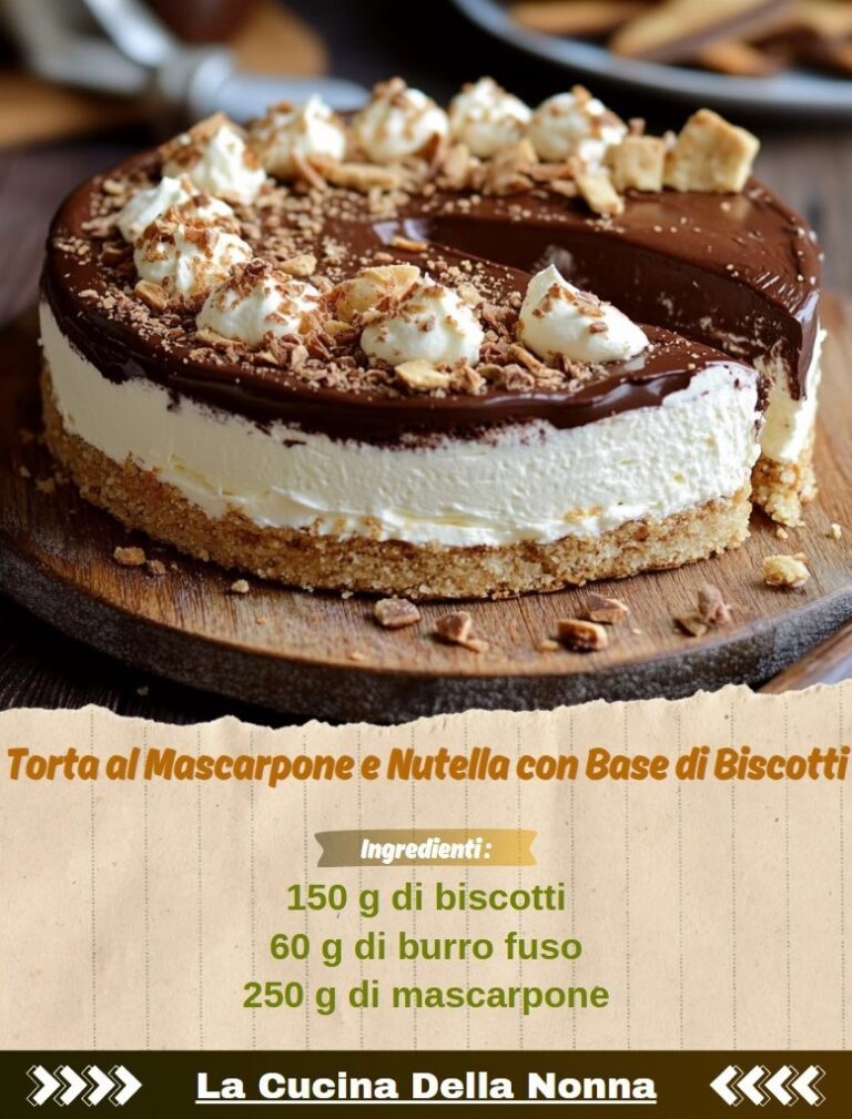 Delizia Cremosa al Mascarpone e Nutella su Croccante Base di Biscotti