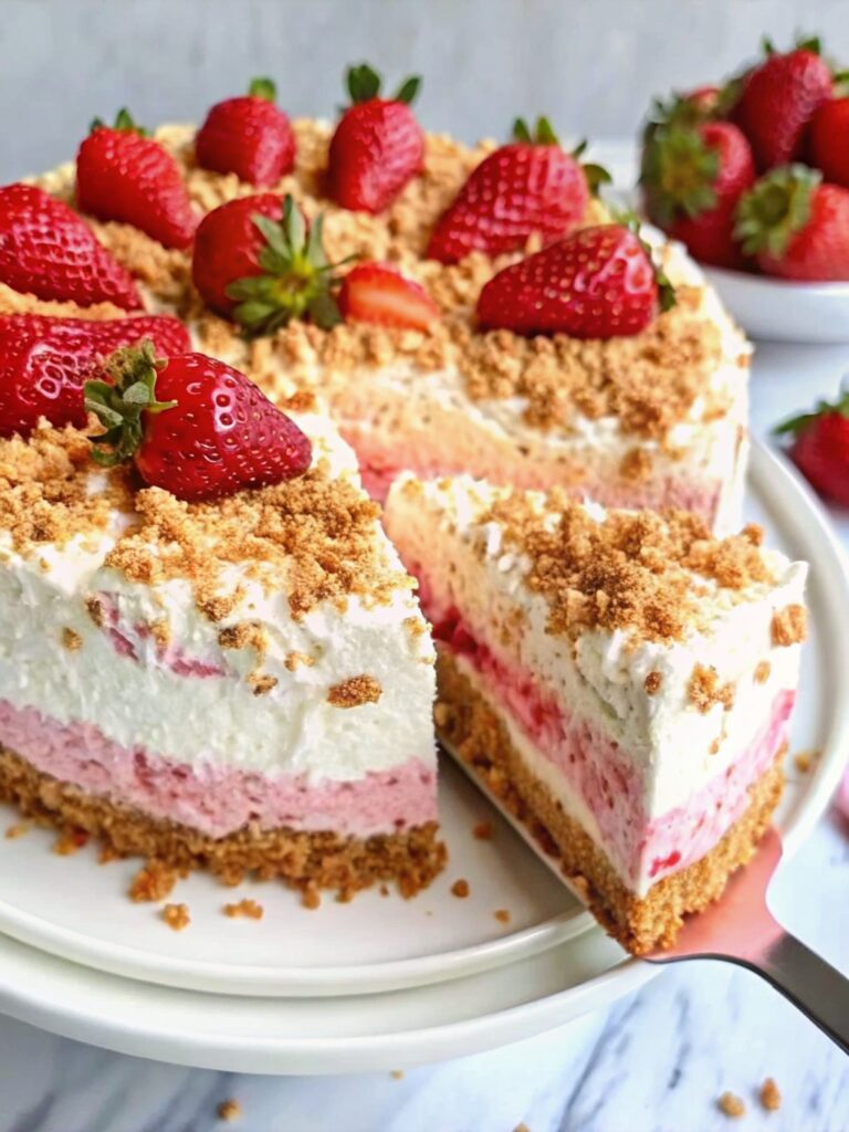 Delizia Croccante alle Fragole: Cheesecake Senza Cottura da Sogno"