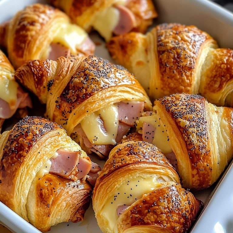 Croissant Rustici al Forno: il Cuore Goloso di Prosciutto e Formaggio"