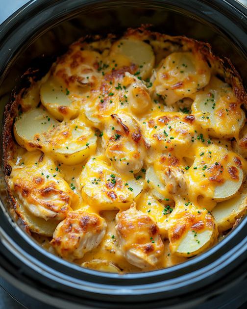"Pollo Cremoso al Forno con Patate e Cheddar: La Ricetta che ha Conquistato il Cuore di Mio Marito!"