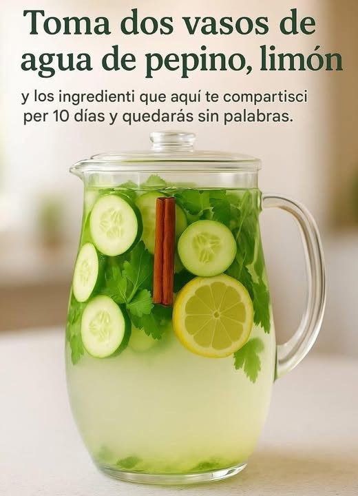 La Bevanda del Benessere: Acqua Detox con Cetriolo, Limone e Cannella che Rigenera Corpo e Mente”