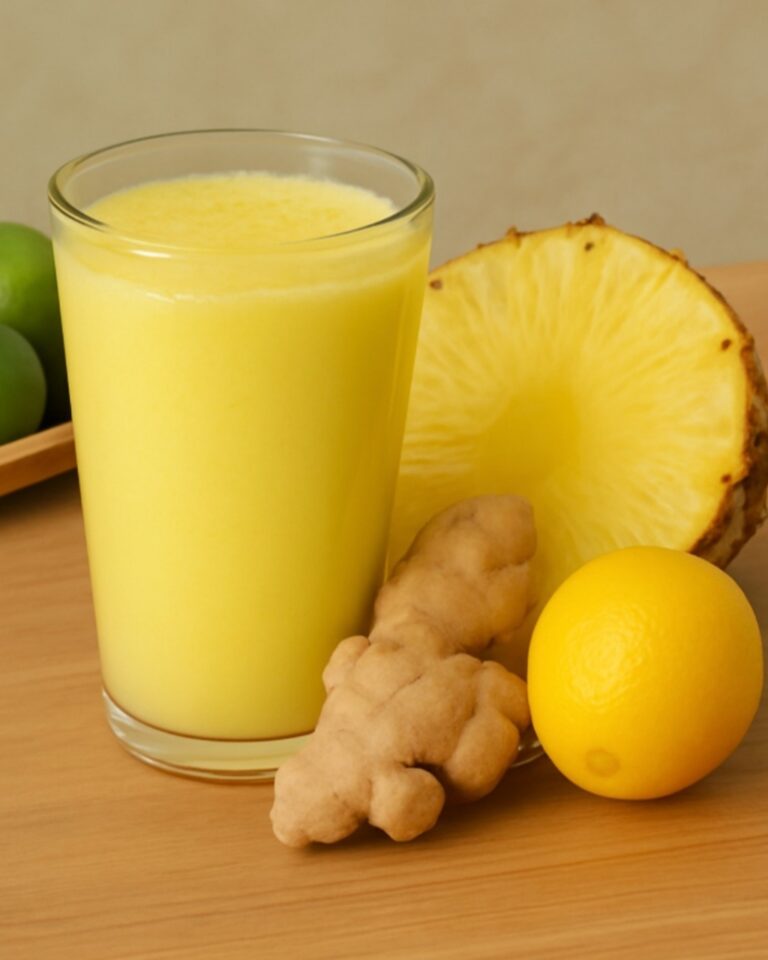 Ananas, limone e zenzero: un mix naturale super potente! Aiuta a eliminare il grasso addominale, riduce il colesterolo e depura l’organismo in profondità.