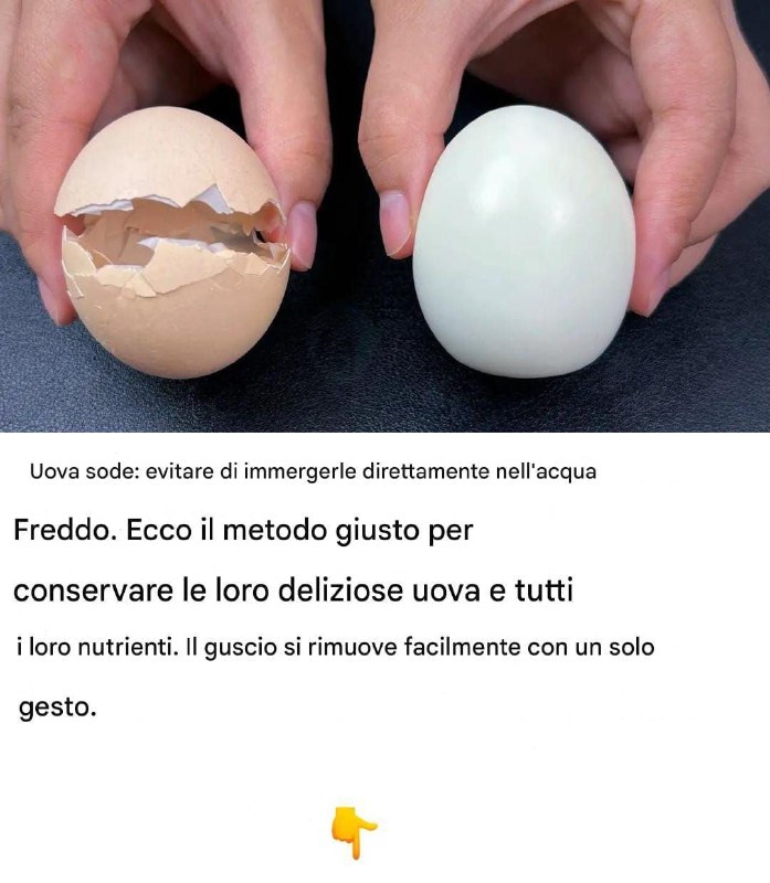 Uova sode: evitate di immergerle direttamente nell'acqua fredda. Qui imparerete il metodo corretto per ottenere uova saporite e preservarne tutti i nutrienti. La buccia può essere facilmente rimossa in un colpo solo.