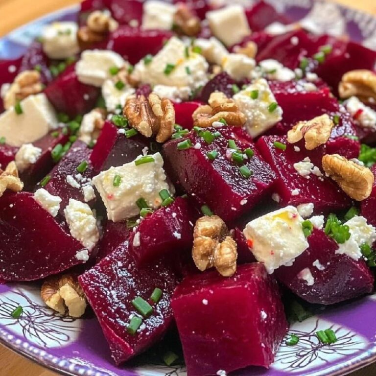 Insalata Colorata di Barbabietole, Feta e Noci: Un’Idea Fresca per Pranzo o Cena