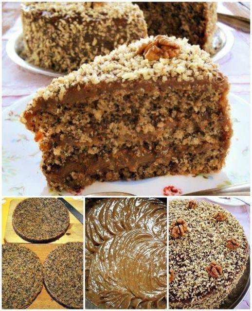 Torta alle noci con finissima crema al caramello: un dolce irresistibile da provare subito