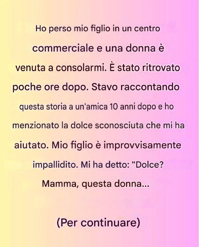 Ho perso mio figlio in un centro commerciale. È stato ritrovato poche ore dopo, ma quello che è successo 10 anni dopo mi ha gelato il sangue nelle vene.