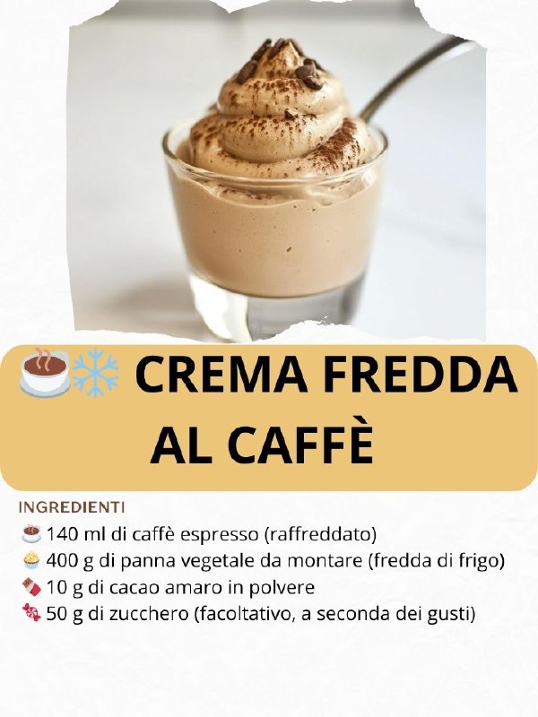 Crema Fredda al Caffè: Il Dessert Estivo che si Prepara in una Bottiglia!