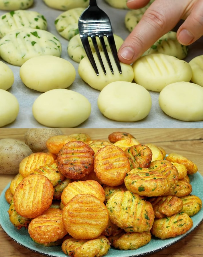 Tortini d’Oro: Patate Croccanti con Cuore Morbido e Salsa all’Aglio Profumata 