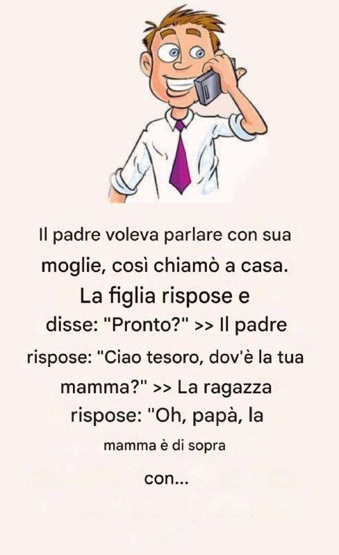 Barzelletta del giorno: un uomo chiama a casa per parlare con la moglie
