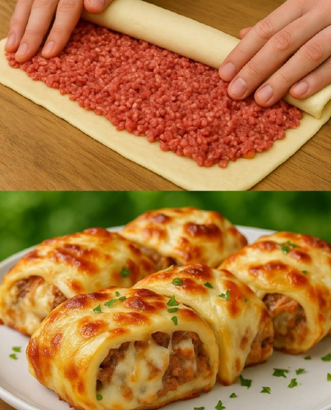 Bombe di Sfoglia Ripiene: Carne e Formaggio in un Guscio Croccante – Il Segreto dei Professionisti per Monetizzare le Tue Ricette!
