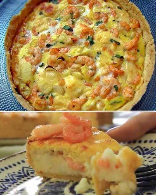Quiche di Gamberi e Crema di Formaggio: Il Perfetto Incontro tra Mare e Delicatezza Cremosa