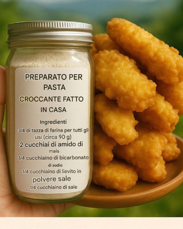 Preparato per pastella croccante fatto in casa