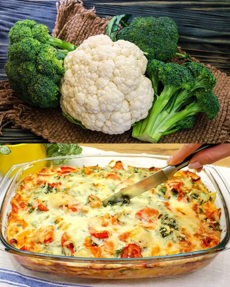 Non ho mai mangiato broccoli e cavolfiore così deliziosi! Una deliziosa ricetta per uno sformato!