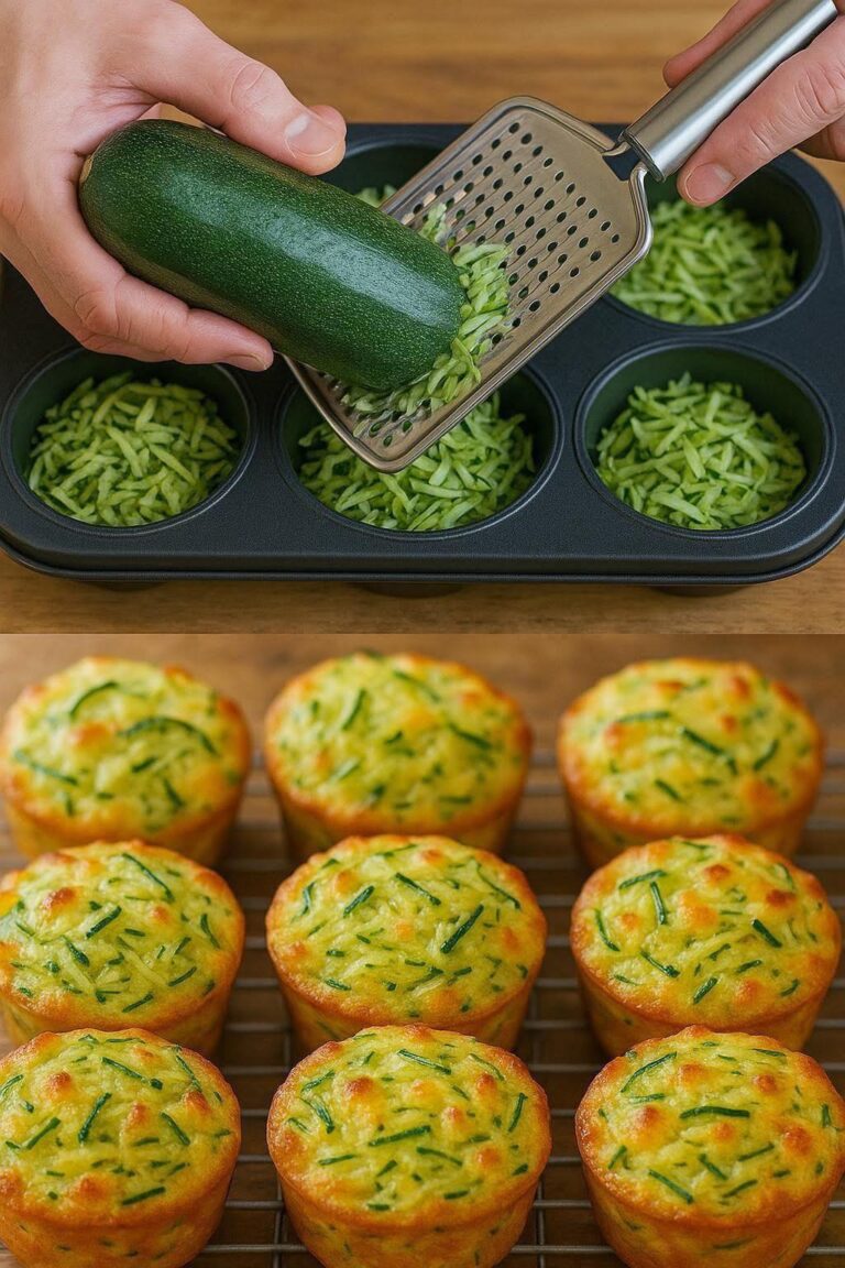 Muffin di zucchine, patate, carote e formaggio